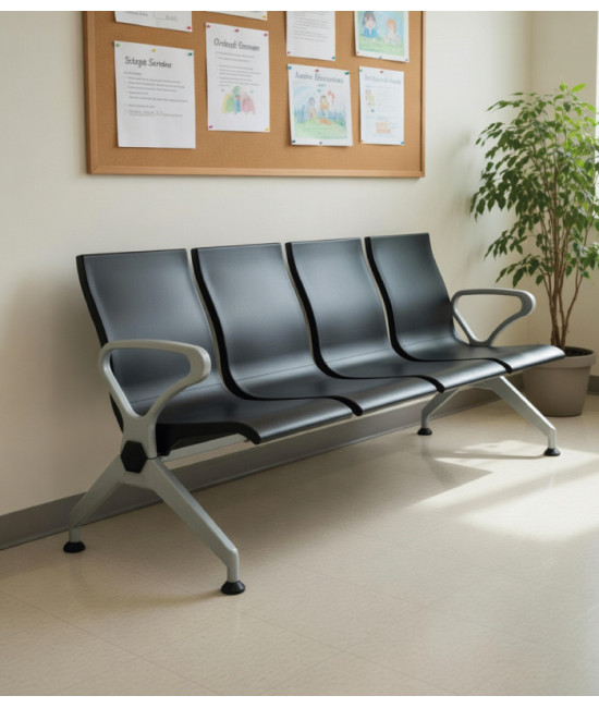 【Bancada asiento y respaldo metálico BLORIS 4P】