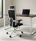 Silla de oficina, estructura blanca, TNK FLEX