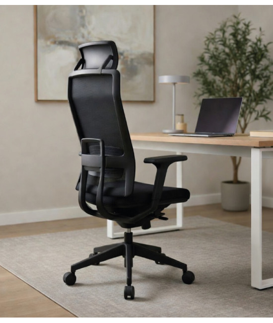 Silla de dirección, estructura negra, TNK FLEX. Mejor calidad y precio.