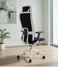 Silla de dirección, estructura blanca, TNK FLEX