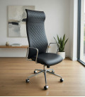 Silla de dirección para oficina Vesta Style Alto tapizada y cromada
