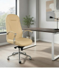 Sillón giratorio de oficina y despacho, tapizado en polipiel. Calidad a buen precio.