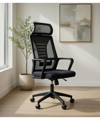 Cadeira de escritório UTRECH, encosto alto em rede. Melhor qualidade.