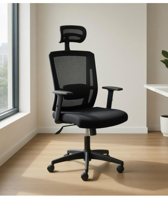 【Sillón giratorio respaldo alto, cabecero regulable  SEVILLA CGN】
