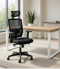 ▷ Silla giratoria con soporte lumbar y cabecero regulable