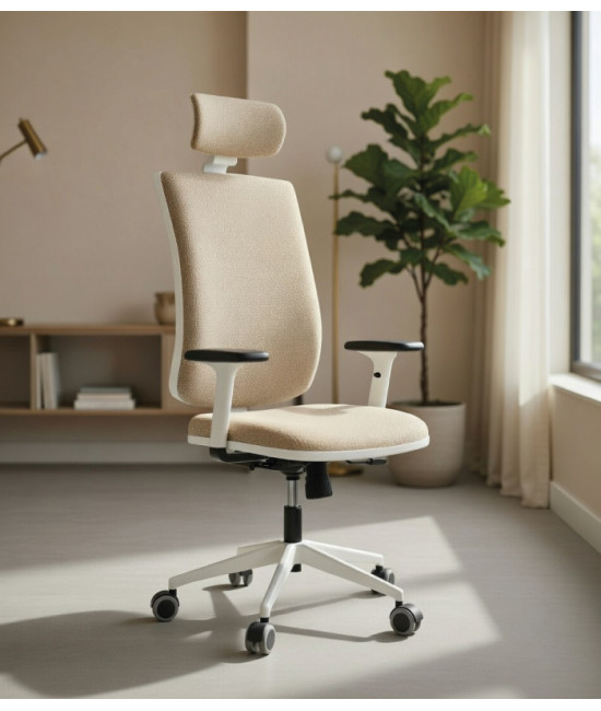 【Sillón giratorio, con cabezal y brazos CONNECT】Mejor Calidad y Precio