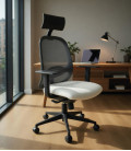 Sillón respaldo malla y tapizado en napel. Buen precio