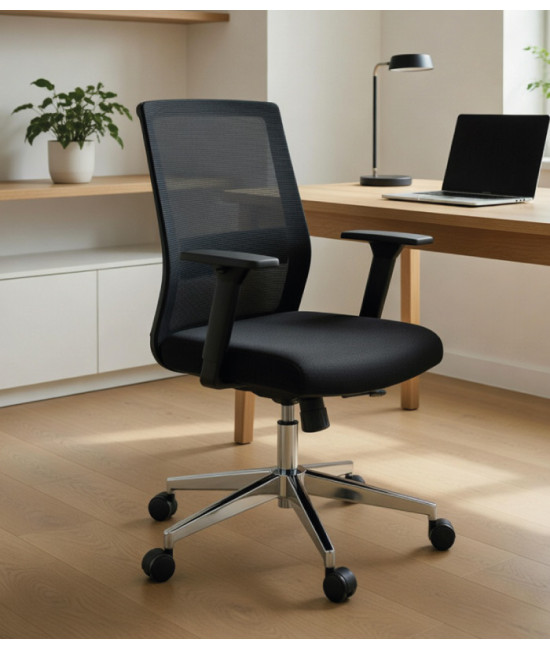 【Silla giratoria con respaldo alto de malla  NELIA】Mejor Precio