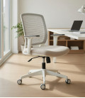 Sillón de oficina Luna con cabezal incorporado y tapizado en napel