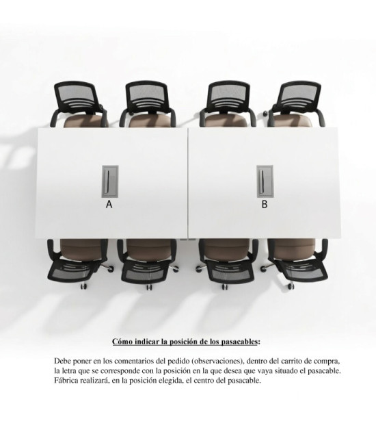 【Pasacables rectangular pequeño】Mejor Calidad y Precio