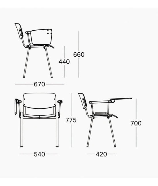 【Silla confidente y para formación MILK】Mejor Calidad y Precio