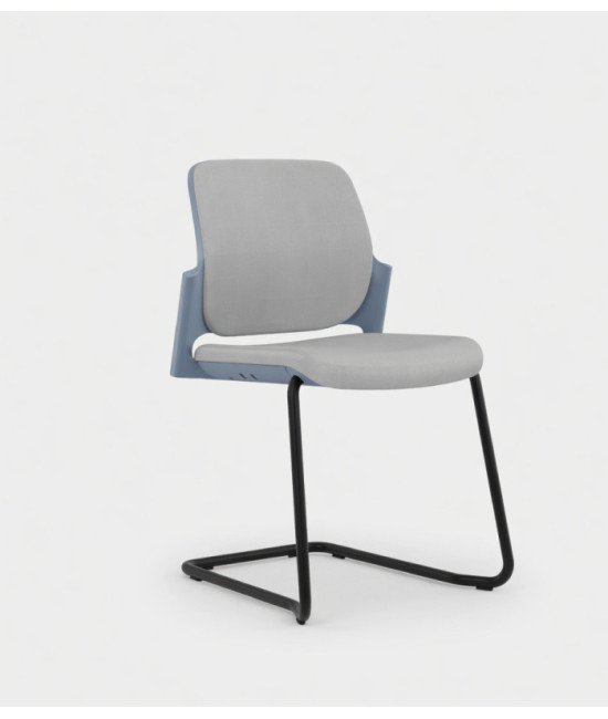 Silla tapizada, con base patín, GENESI T 45. Mejor calidad y precio.
