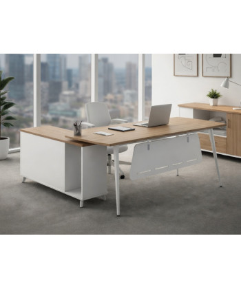 Mesa de oficina, con mueble auxiliar, AREZZO. Mejor calidad y precio