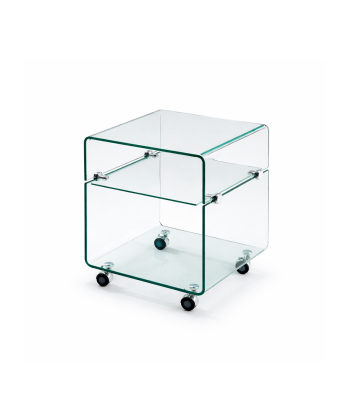 【Mesa, baja, ruedas, cristal, 40x40 cms, ARMSTRONG】Mejor Precio 2