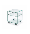 【Mesa, baja, ruedas, cristal, 40x40 cms, ARMSTRONG】Mejor Precio