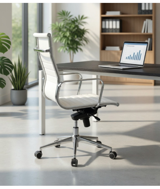 Silla de oficina, con respaldo medio, ROTERDAM