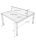 Mesa BENCH 2 LUGARES SÉRIE 6000 COM SEPARADOR