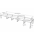 Mesa Bench para 10 Postos de Trabalho SÉRIE 6000 com Separador