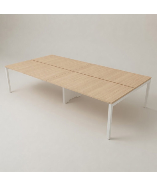 Mesa BENCH 4 PUESTOS SERIE 6000 SIN SEPARADOR. Mejor calidad y precio