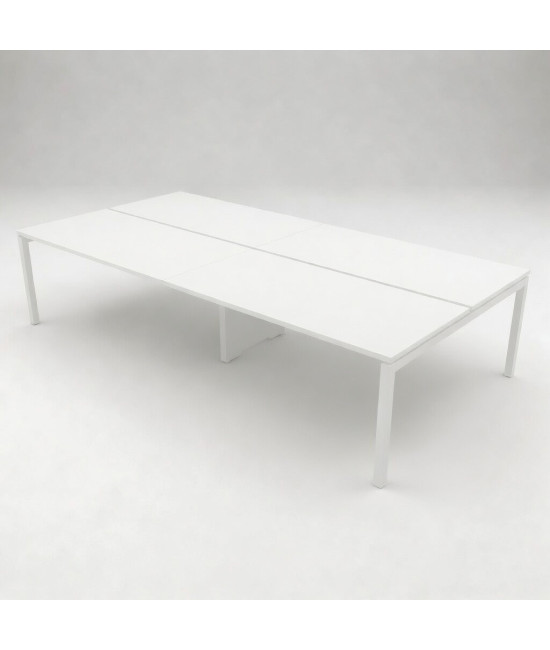 Mesa BENCH 4 PUESTOS SERIE 6000 SIN SEPARADOR. Mejor calidad y precio