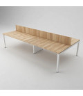 Mesa BENCH 4 PUESTOS SERIE 6000 CON SEPARADOR