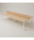 Mesa BENCH 4 LUGARES SÉRIE 6000 COM SEPARADOR