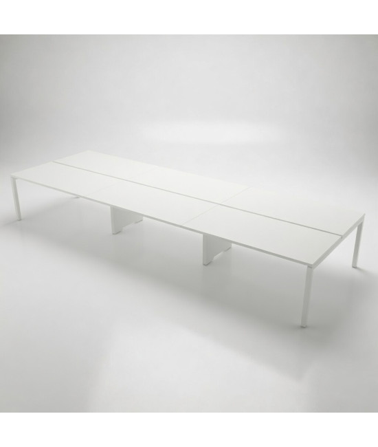 Mesa BENCH 6 PUESTOS SERIE 6000 SIN SEPARADOR. Mejor calidad y precio