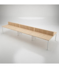 Mesa BENCH 6 PUESTOS SERIE 6000 CON SEPARADOR. Mejor calidad y precio.
