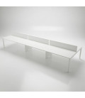 Mesa BENCH 6 PUESTOS SERIE 6000 CON SEPARADOR. Mejor calidad y precio.