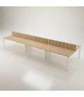 Mesa BENCH 6 PUESTOS SERIE 6000 CON SEPARADOR. Mejor calidad y precio.