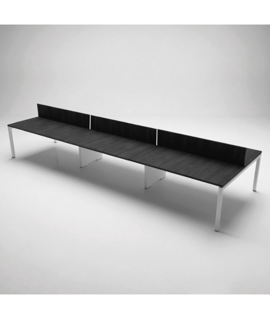 Mesa BENCH 6 PUESTOS SERIE 6000 CON SEPARADOR. Mejor calidad y precio.