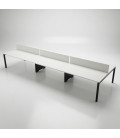 Mesa BENCH 6 PUESTOS SERIE 6000 CON SEPARADOR. Mejor calidad y precio.