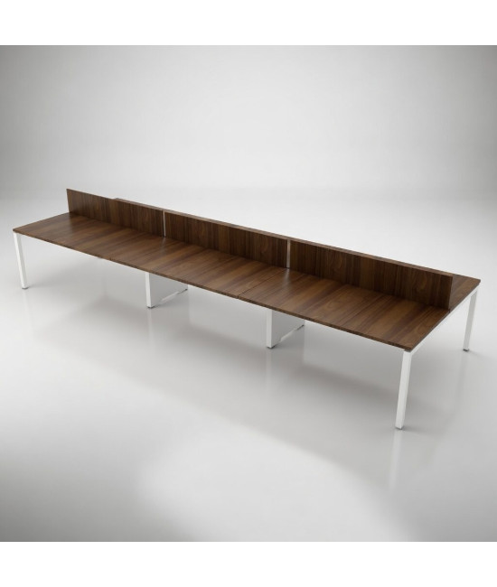 Mesa BENCH 6 PUESTOS SERIE 6000 CON SEPARADOR. Mejor calidad y precio.