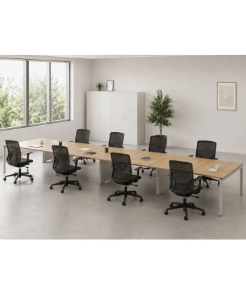 Mesa BENCH 8 PUESTOS SERIE 6000 SIN SEPARADOR