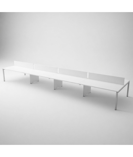 Mesa BENCH 8 PUESTOS SERIE 6000 CON SEPARADOR. Mejor calidas y precio