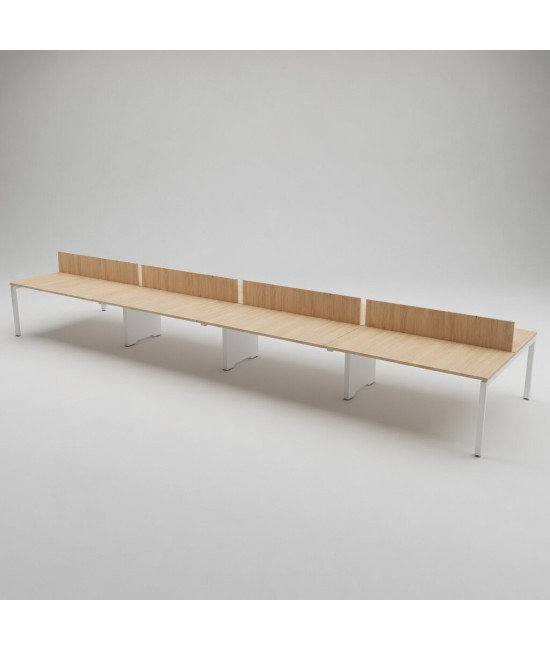 Mesa BENCH 8 PUESTOS SERIE 6000 CON SEPARADOR. Mejor calidas y precio