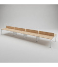 Mesa BENCH 8 PUESTOS SERIE 6000 CON SEPARADOR. Mejor calidas y precio
