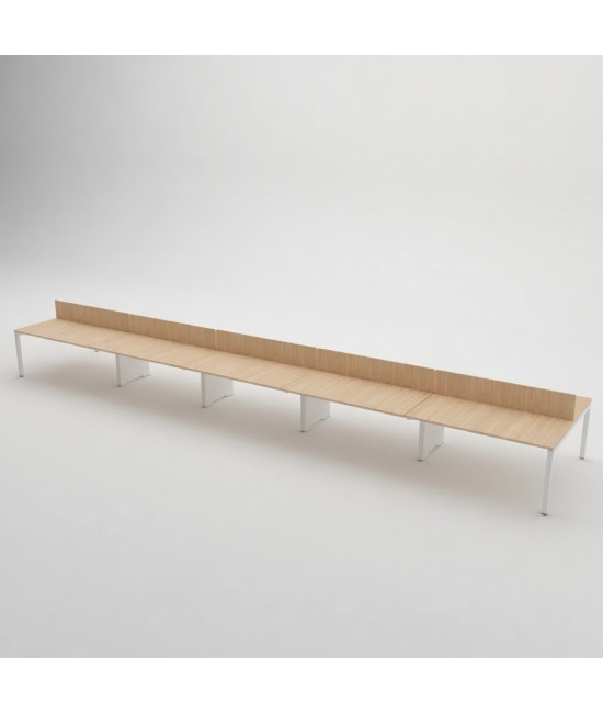 Mesa Bench para 10 Postos de Trabalho SÉRIE 6000 com Separador