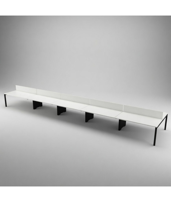 Mesa Bench para 10 Postos de Trabalho SÉRIE 6000 com Separador