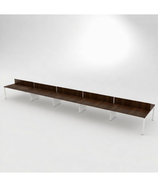 Mesa Bench para 10 Postos de Trabalho SÉRIE 6000 com Separador