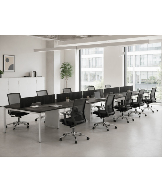 Mesa Bench para 10 Postos de Trabalho SÉRIE 6000 com Separador