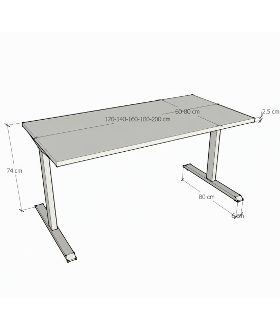 Mesa de oficina SERIE 4000. Mejor calidad y precio.