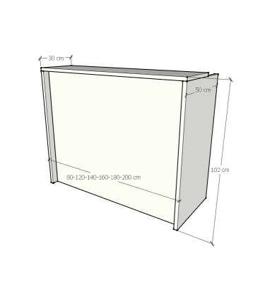Balcão New SY com mesa de trabalho | Oficit