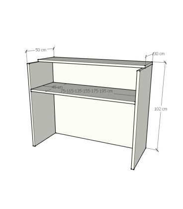 Mostrador New SY con mesa de trabajo | Oficit