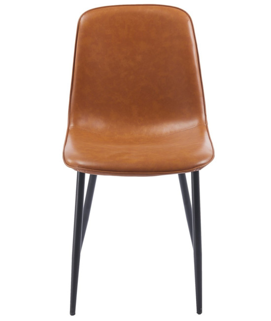 Silla tapizada en similpiel vintage PEÑAFIEL