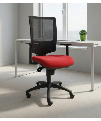 【Silla operativa con respaldo en malla, con brazos FLASH-MLL】¡Compra!