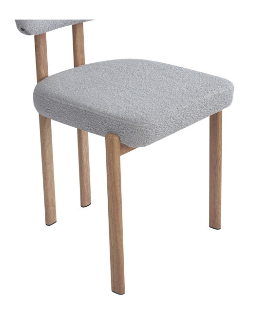 Silla tapizada en tejido bouclé, MESINA. Mejor calidad y precio