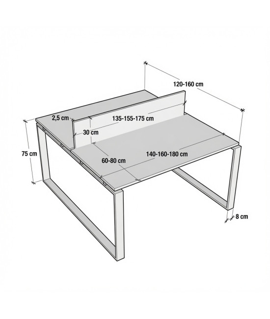 【Mesa de trabajo Bench Modern Inicial ML】Mejor Calidad y Precio