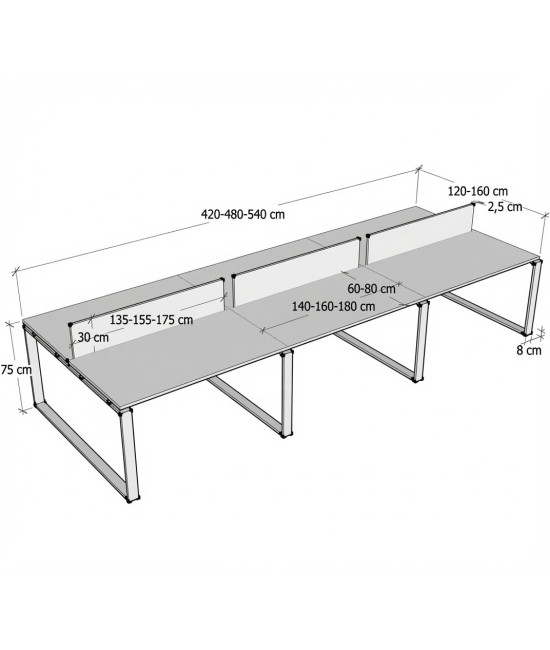 【Mesa de trabajo Bench Modern ML】Mejor Calidad y Precio