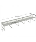 【Mesa de trabajo Bench Modern de 10 puestos ML】Mejor Calidad y Precio